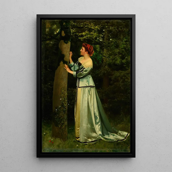 Martin Rico y Ortega - Jeune femme crivant sur un arbre.webp