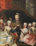 Joseph II som är arvprins med sex syskon - Martin van Meytens — vy av konstverket
