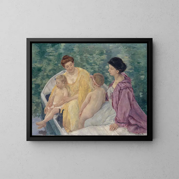 Le bain - Mary Cassatt — inramlat konstverk på väggen