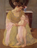 Mor och barn med ett rosa sjal - Mary Cassatt — vy av konstverket