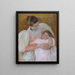Sjuksköterska och barn - Mary Cassatt — inramlat konstverk på väggen