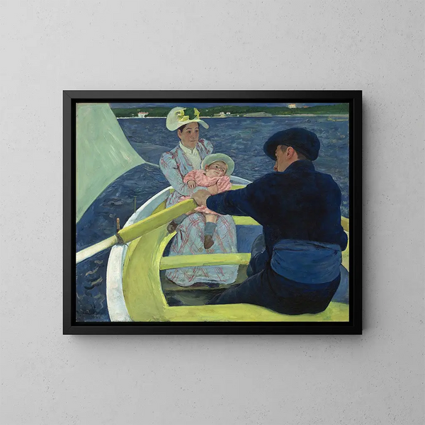 La Sortie en bateau - Mary Cassatt — inramlat konstverk på väggen