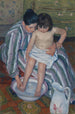Le bain de l'enfant - Mary Cassatt — vy av konstverket