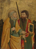 Saint Pierre och en annan helgon i ett bergigt landskap - Mäster från 1458 — vy av konstverket
