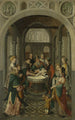 Panneau de retable avec Circoncision du Christ au verso Résurrection du Christ - Maître d'Alkmaar — vy av konstverket