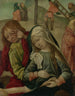 La Vierge et saint Jean pleurant le corps du Christ fragment d'une Lamentation du Christ - Maître de Delft — vy av konstverket