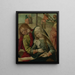 La Vierge et saint Jean pleurant le corps du Christ fragment d'une Lamentation du Christ - Maître de Delft — inramlat konstverk på väggen