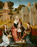 La Vierge en trône avec sainte Catherine et sainte Marie-Madeleine - Maître de Saint Séverin — vy av konstverket