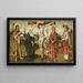 La Crucifixion med Saint Jean-Baptiste och Saint Jérôme - Maître de l'Épitaphe de Breidenbach — inramlat konstverk på väggen