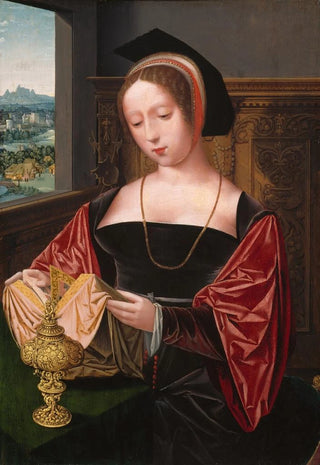 Master of the Female HalfLengths - A Lady Reading Saint Mary Magdalene.webp