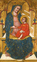 jungfru Maria med barnet i majestät - Maître du Crucifix de Pesaro — vy av konstverket