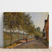 Reproduktion av målningen av junimorgon i Saint-Mammès - Alfred Sisley