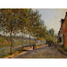 Reproduktion av målningen av junimorgon i Saint-Mammès - Alfred Sisley