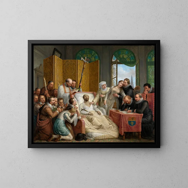 La mort de Pierre-Paul Rubens - Mattheus Ignatius van Bree — inramlat konstverk på väggen