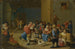 inomhus tavern med bönder som dricker och dansar - Mattheus van Helmont — vy av konstverket