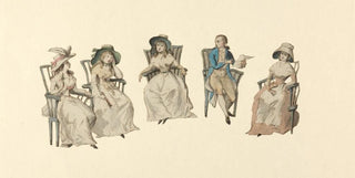 Matthew Haughton - Author Reading from a Manuscript to Four Ladies.webp