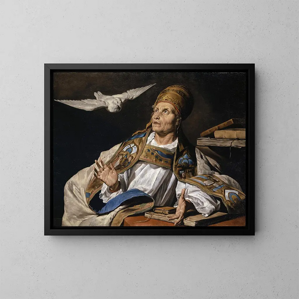 Saint Grégoire - Matthias Stom — inramlat konstverk på väggen