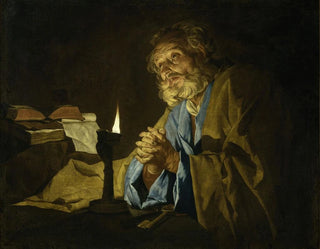 Saint Pierre en prière - Matthias Stom — vy av konstverket
