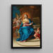 La Vierge à l'Enfant avec des anges et trois clous de la croix - Mattia de Mare — inramlat konstverk på väggen