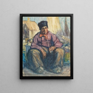 Maud Sherwood - The old Dutchman with clay pipe.webp