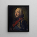 porträtt av Charles-Louis-Auguste Fouquet, hertig av Belle-Isle 1684-1761, marskalk av Frankrike - Maurice Quentin de La Tour — inramlat konstverk på väggen