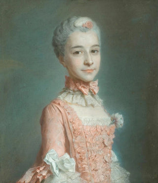 MauriceQuentin de La Tour - Portrait of a lady wearing a pink dress.webp