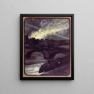 Maurice Busset - Bombardement de Paris en 1918 incendie rue de Rivoli 12 avril 1918.webp