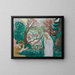 Annunciation i vårträdgården - Maurice Denis — inramlat konstverk på väggen