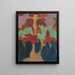 Le Christ orange - Maurice Denis — inramlat konstverk på väggen