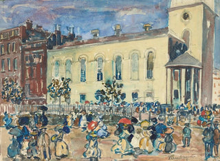 Park Street-kyrkan i Boston - Maurice Prendergast — vy av konstverket