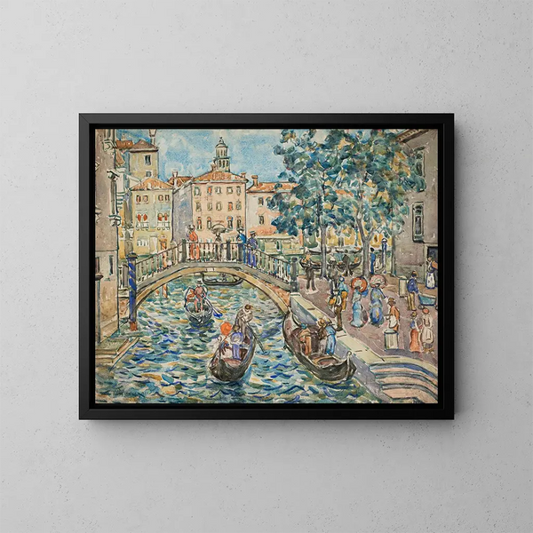 Scène de Venise - Maurice Prendergast — inramlat konstverk på väggen