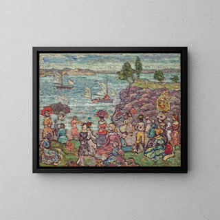 La Course de Bateaux - Maurice Prendergast — inramlat konstverk på väggen