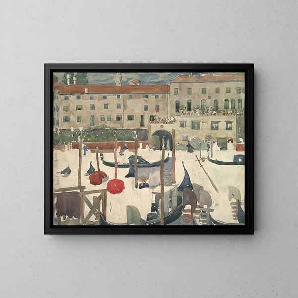 Venedig Marina - Maurice Prendergast — inramlat konstverk på väggen