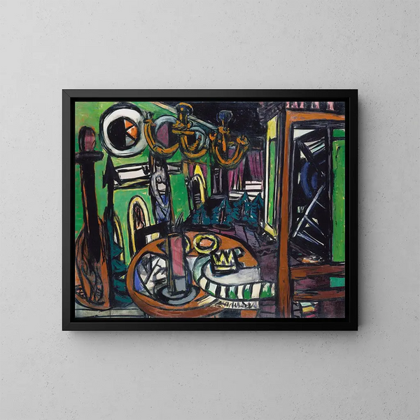 Bakom kulisserna - Max Beckmann — inramlat konstverk på väggen