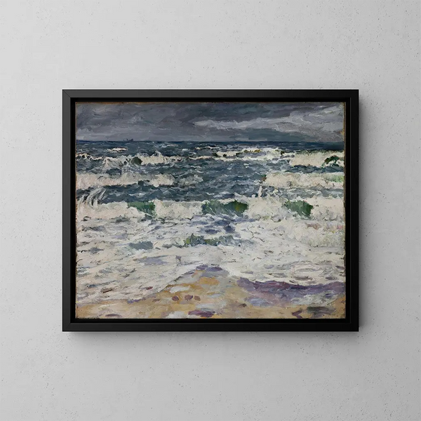 Jour gris à la mer - Max Beckmann — inramlat konstverk på väggen
