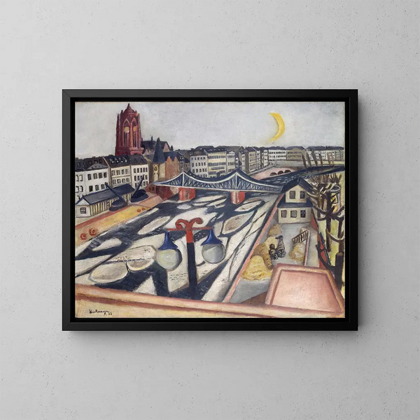Glace sur la rivière - Max Beckmann — inramlat konstverk på väggen