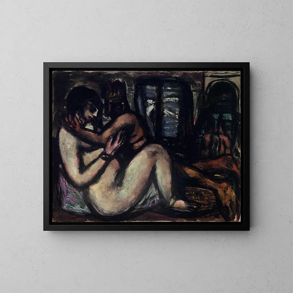 Léda - Max Beckmann — inramlat konstverk på väggen