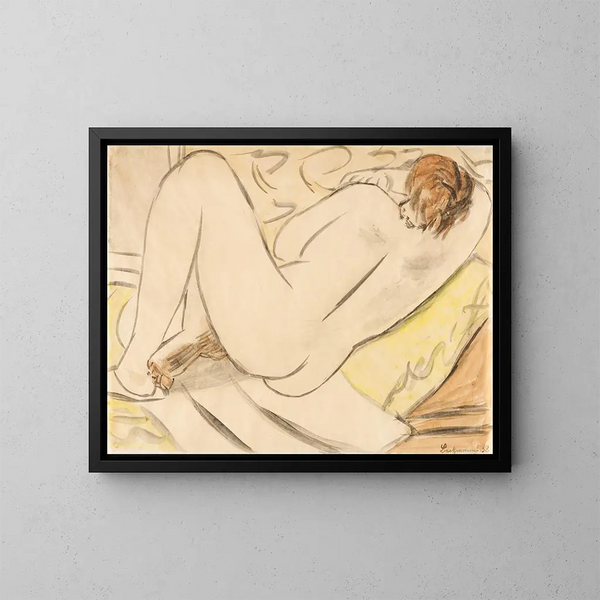 Nu endormi - Max Beckmann — inramlat konstverk på väggen
