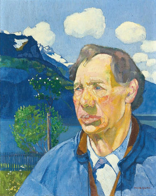 Max Buri - Farmer In Front Of Lakescape.webp