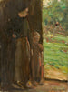 kvinna med barn under trädet - Max Liebermann — vy av konstverket