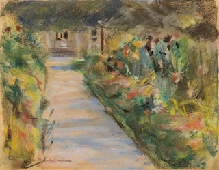 Le jardin potager à Wannsee vers le sud-est - Max Liebermann — vy av konstverket