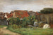 landsbygdshus med solrosor - Max Liebermann — vy av konstverket
