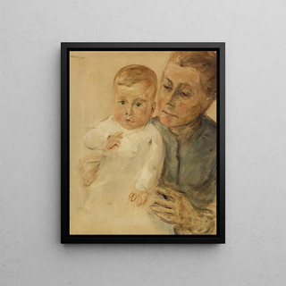 Max Liebermann - Enkelin Maria auf dem Arm der Kinderfrau.webp