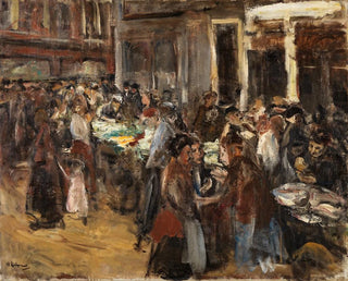 Marknad för ädelstenar i Amsterdam - Max Liebermann — vy av konstverket
