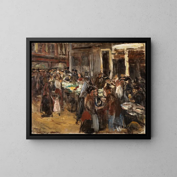 Marknad för ädelstenar i Amsterdam - Max Liebermann — inramlat konstverk på väggen