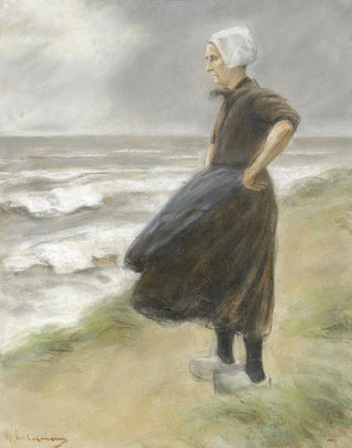 Max Liebermann - Hollnderin stehend in den Dnen nach links.webp