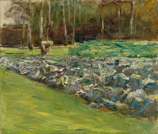 Man i kålfältet i Wannsee-trädgården - Max Liebermann — vy av konstverket