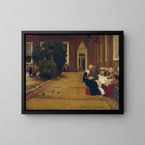 Flickor föräldralösa i Amsterdam - Max Liebermann — inramlat konstverk på väggen