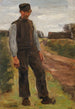 bonde stående på en väg - Max Liebermann — vy av konstverket