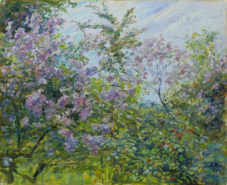 Lilas i blommor - Max Slevogt — vy av konstverket